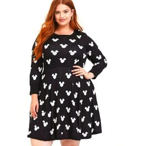 Disney. Micky mouse sweater dress, black & white, size 1.